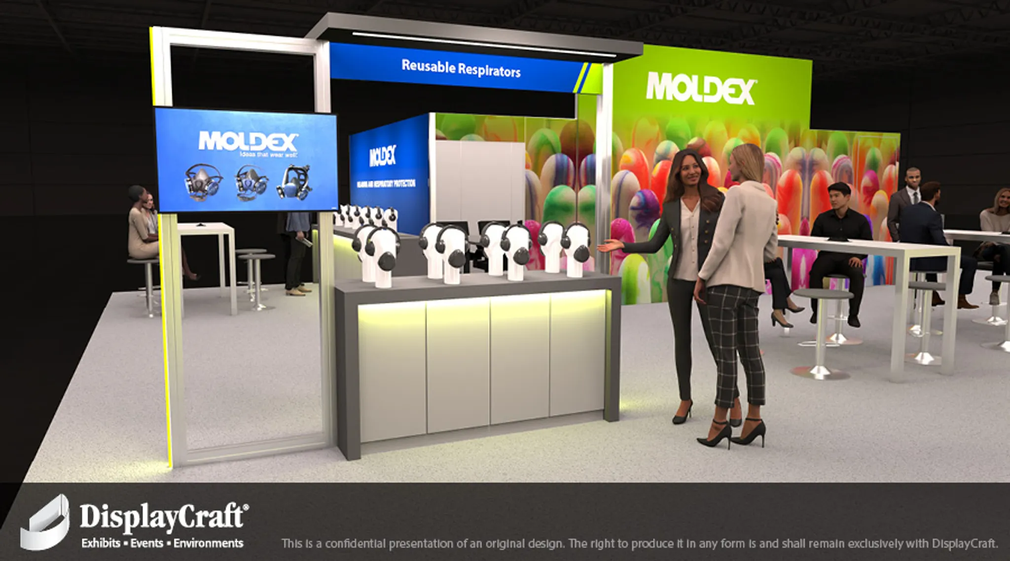 50x50 Island booth design by DisplayCraft